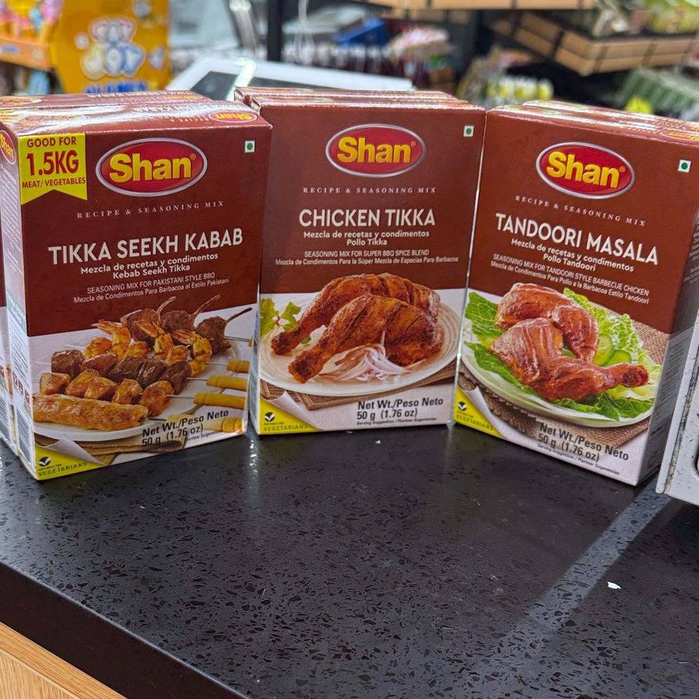 SHAN Spice Mixes Trio in Brown and Yellow Packaging
2 pcs per flavor
6 total